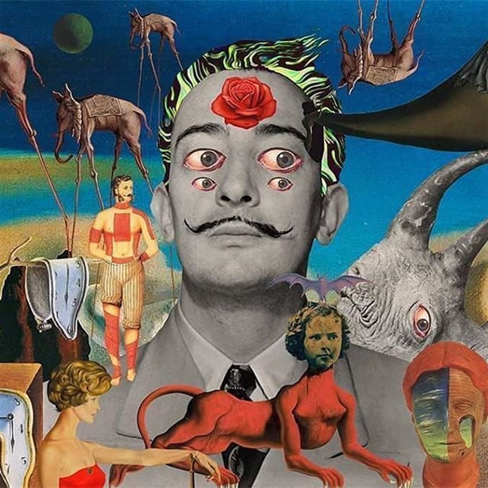 Salvador Dali Elmas Mozaik Tablo 61x61cm