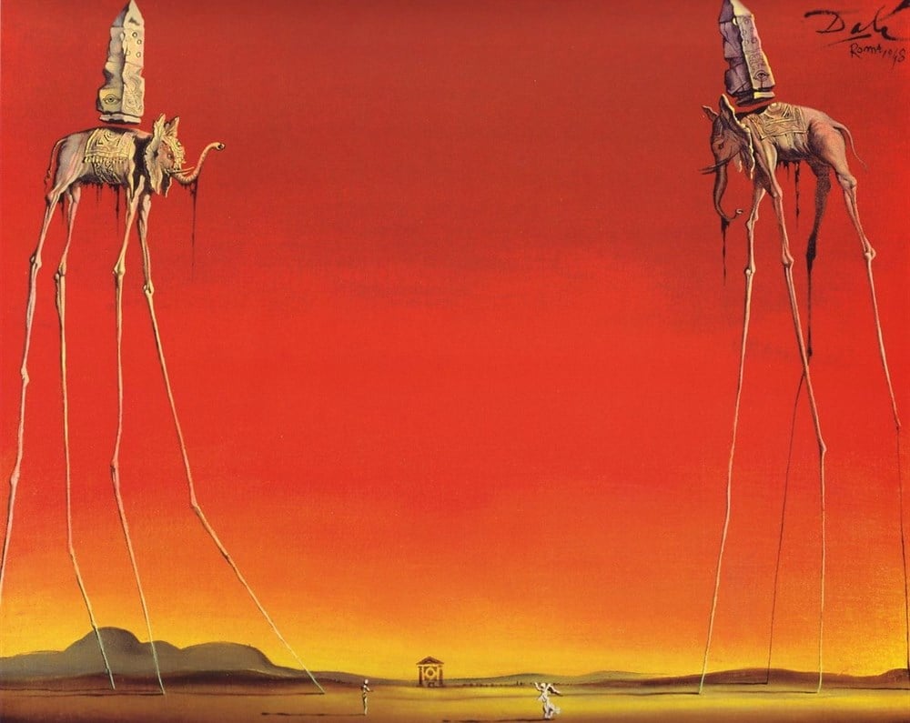 Salvador Dali Filler Tablosu 69x56cm