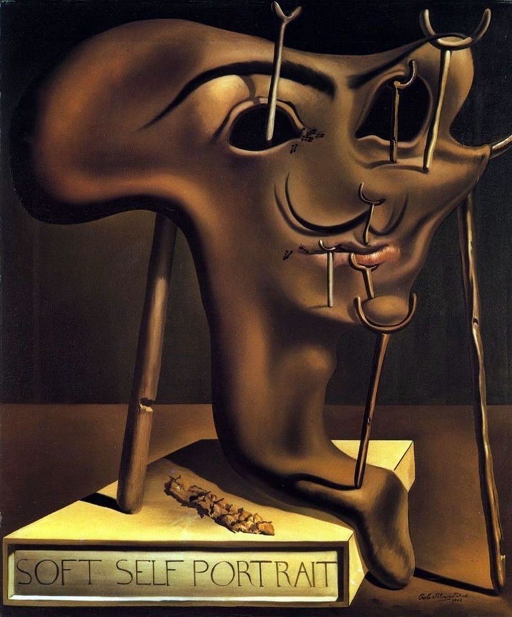 Salvador Dali Kızarmış Pastırmalı Kendi Portresi 48x56cm