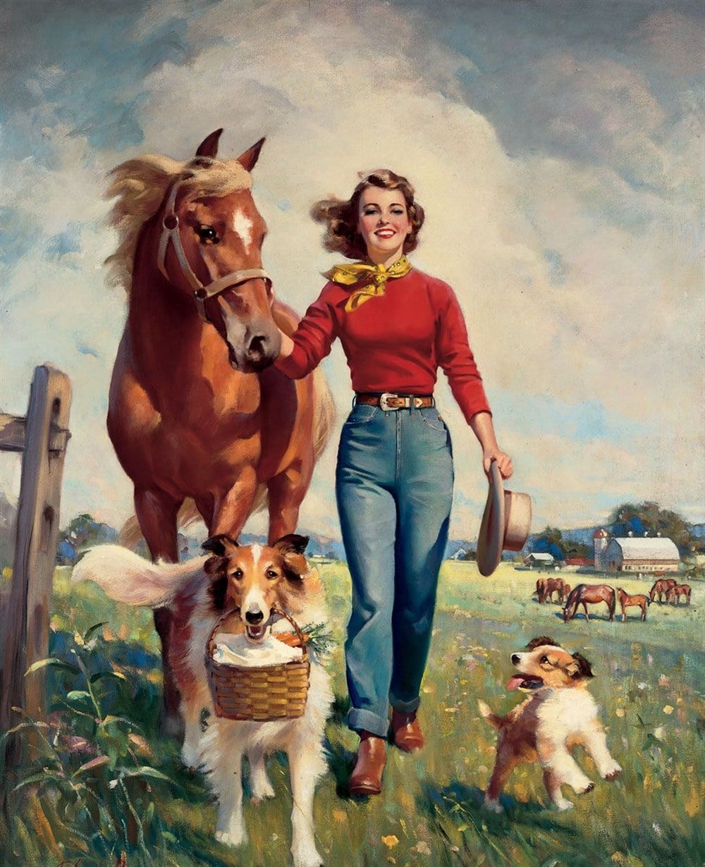 Sevimli Dostlarla Çiftlikte Elmas Mozaik Tablo 40x50cm