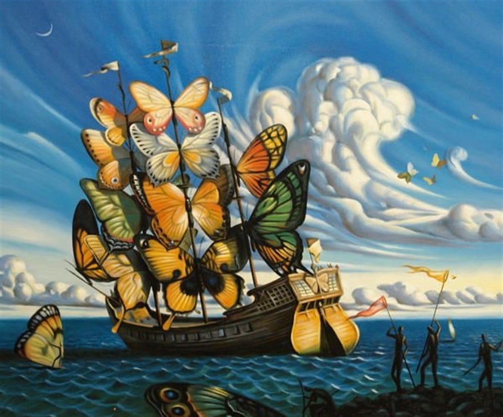 Umuda Yolculuk Elmas Mozaik Tablo 66x53cm