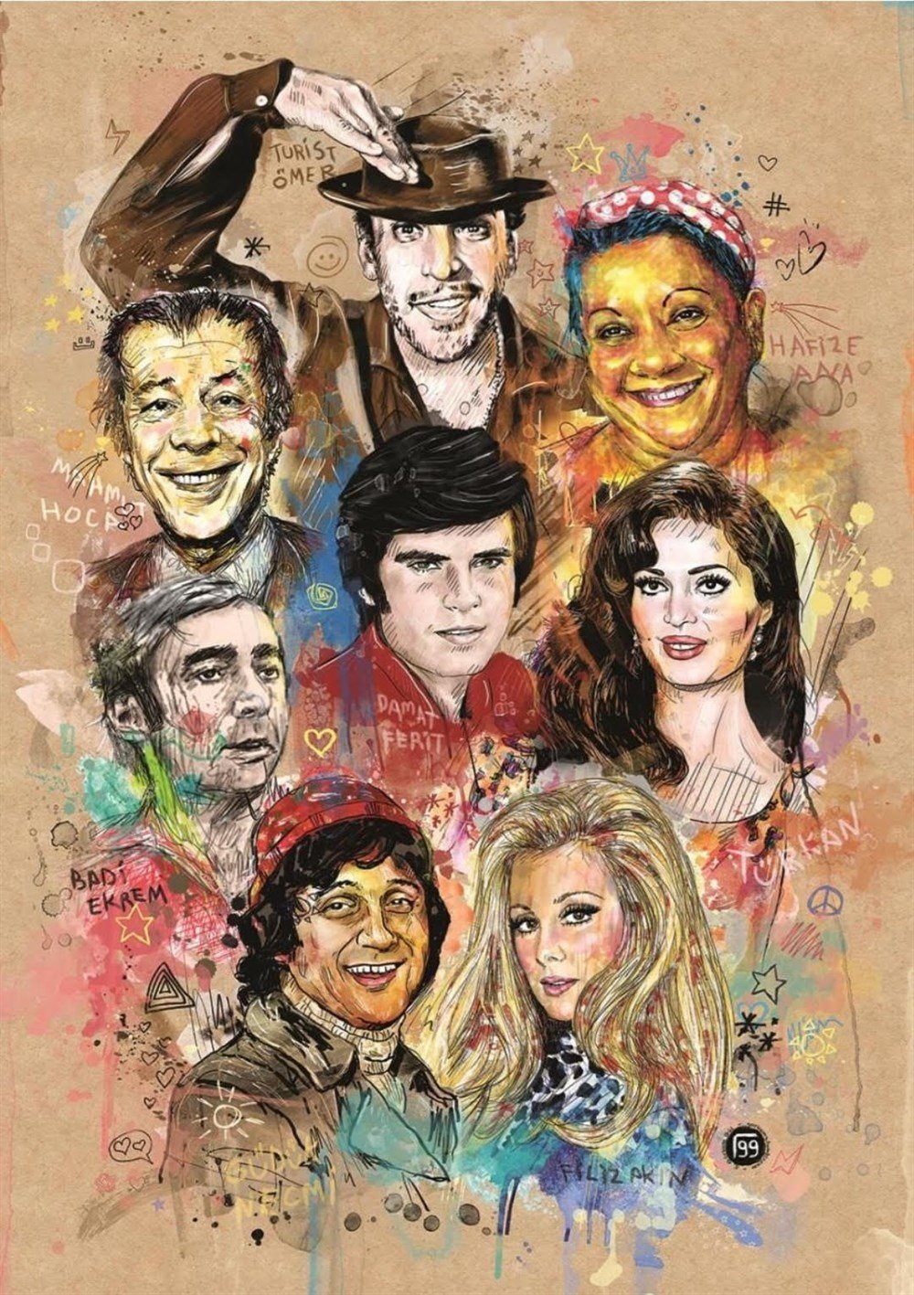 ÜNLÜMarcel Sanat Elmas Mozaik Tablo & Diamond Painting TurkeyM20173198Türk Sineması Devleri Elmas Mozaik Tablo 46x65 cm 
