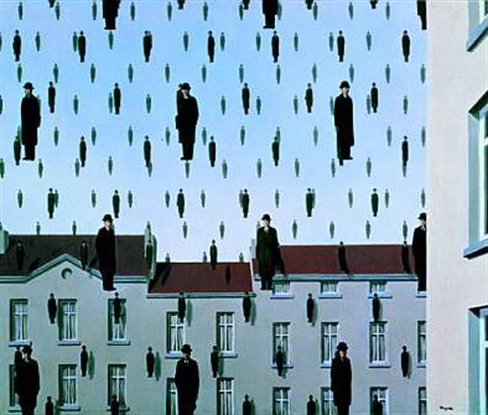 ÜNLÜMarcel Sanat Elmas Mozaik Tablo & Diamond Painting TurkeyM20176252Golconda-Rene Magritte Marcel Sanat Elmas Mozaik Tablo 89X76cm