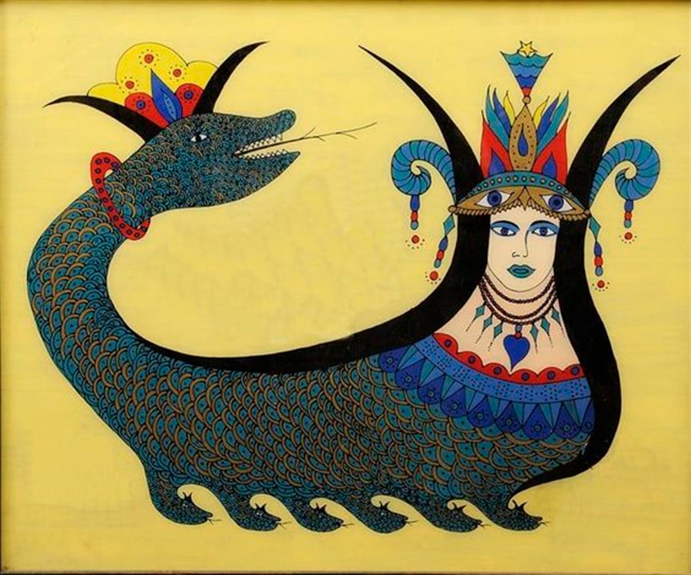 ÜNLÜMarcel Sanat Elmas Mozaik Tablo & Diamond Painting TurkeyM20173637Şahmeran Marcel Sanat Elmas Mozaik Tablo 71x61cm