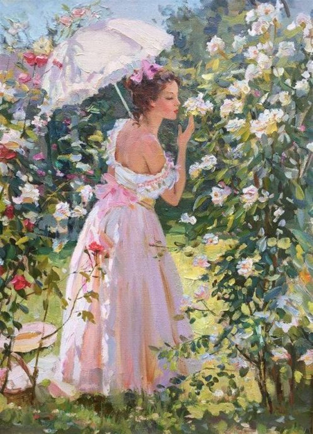 VİNTAGEMarcel Sanat Elmas Mozaik Tablo & Diamond Painting TurkeyM20173399Pembe Elbiseli Kız Marcel Sanat Elmas Mozaik Tablo 48x66 cm