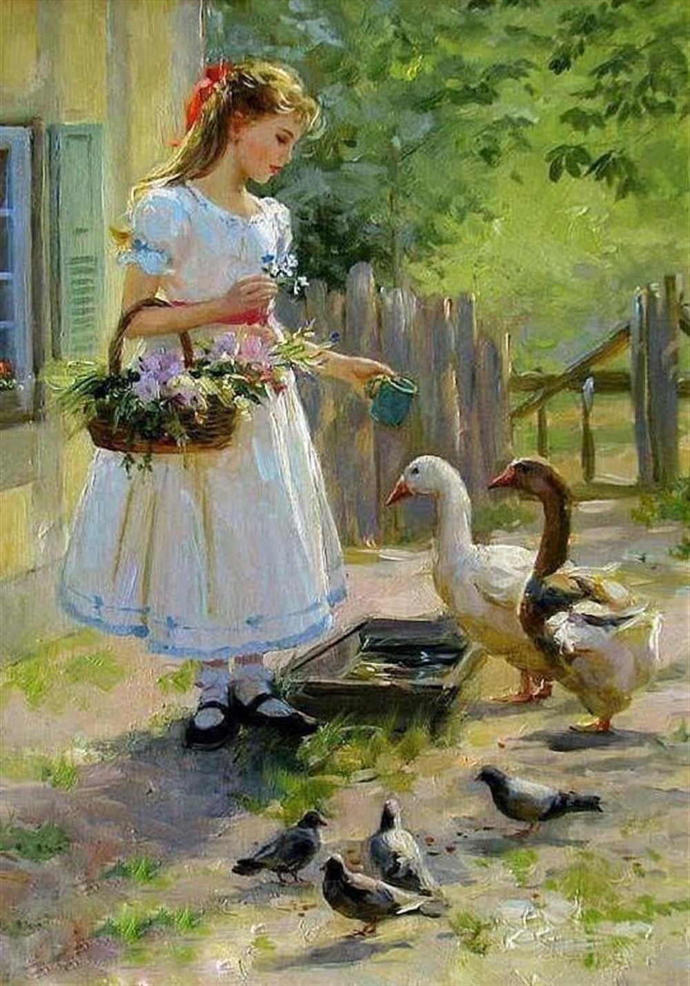 VİNTAGEMarcel Sanat Elmas Mozaik Tablo & Diamond Painting TurkeyM20174182Bahçedeki Kız Marcel Sanat Elmas Mozaik Tablo 41x58cm