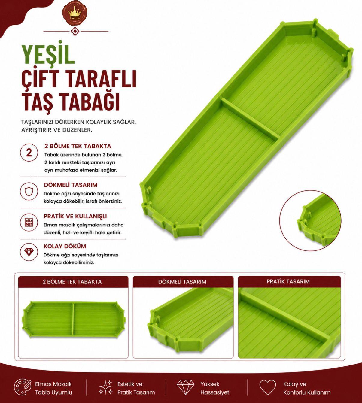 Yeşil Çift Taraflı Taş Tabağı Elmas Mozaik Tablo | Marcel SanatAKSESUARMarcel Sanat Elmas Mozaik Tablo & Diamond Painting TurkeyM2017YŞLÇFTMARCEL Yeşil Çift Taraflı Taş Tabağı 