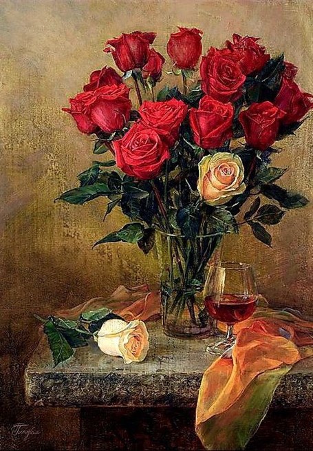 ÇİÇEK-AĞAÇMarcel Sanat Elmas Mozaik Tablo & Diamond Painting TurkeyM20174154Mis Kokulu Güller Marcel Sanat Elmas Mozaik Tablo 36X51cm