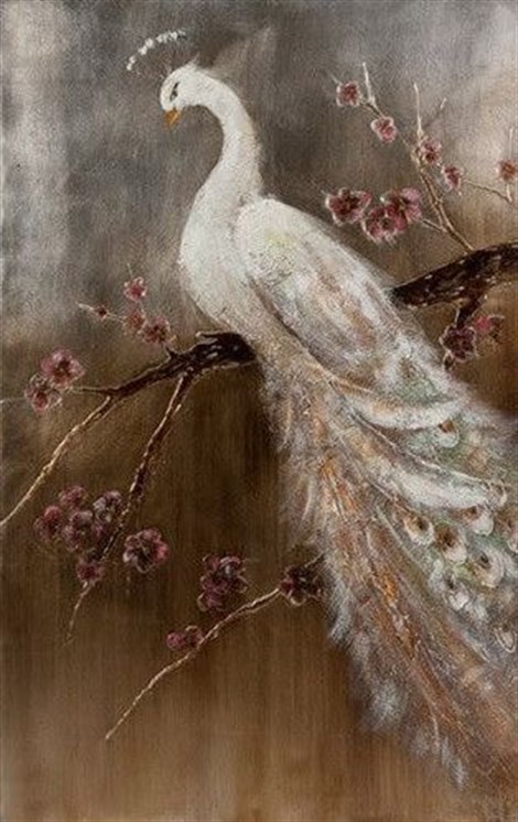 Marcel Tavuskuşu Elmas Mozaik Tablo 41x64cm