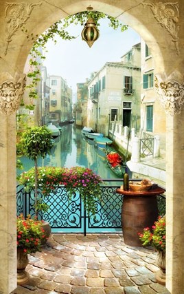 Venedik Manzarası Elmas Mozaik Tablo 36x56cm