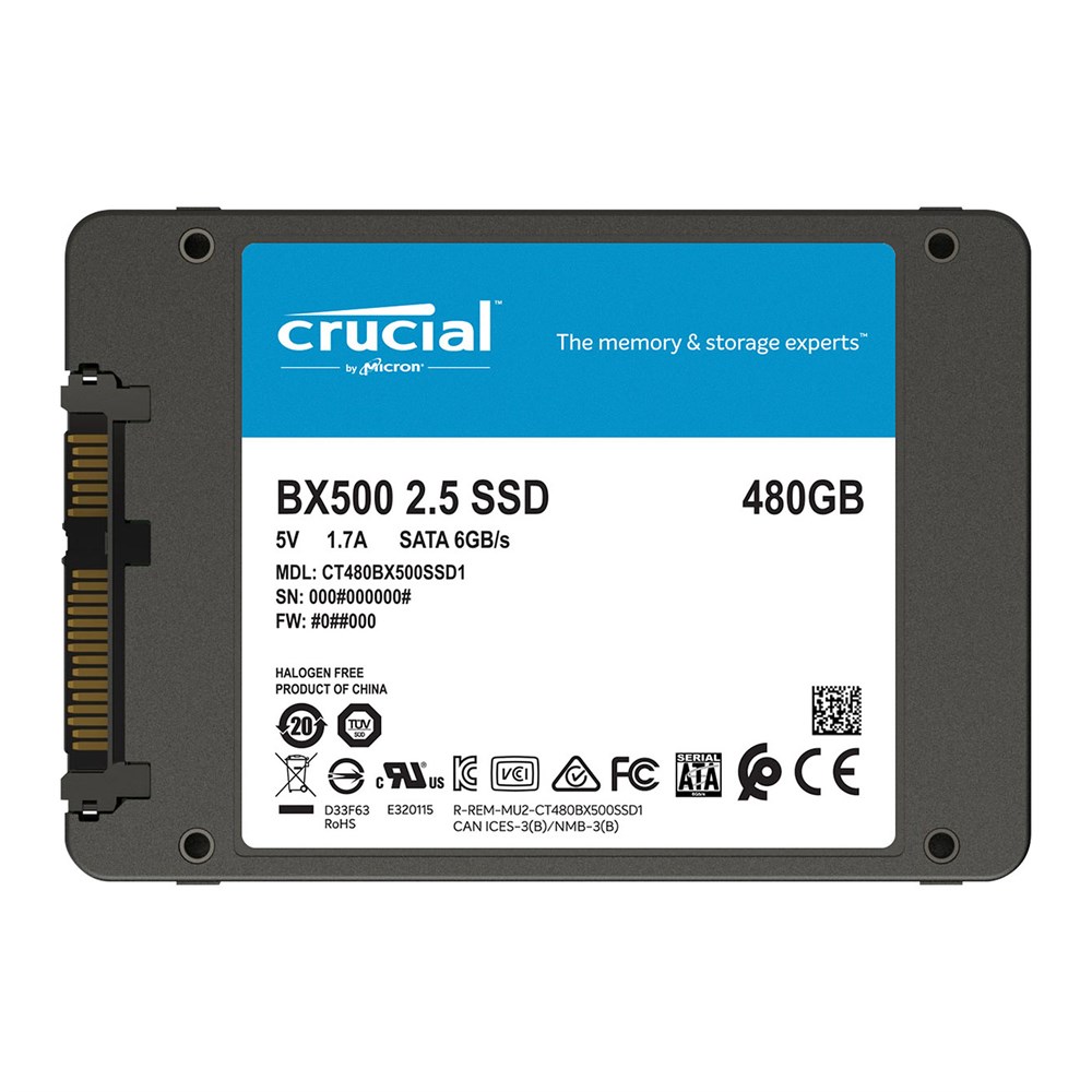 Crucial BX500 CT480BX500SSD1 2.5" 480 GB 540-500MB/s Sata SSD Sabit Disk |  En Uygun Fiyata GarajOnline'da | Hafta içi 16:00'ya Kadar Aynı Gün Kargo,  Depo Teslim Seçeneği