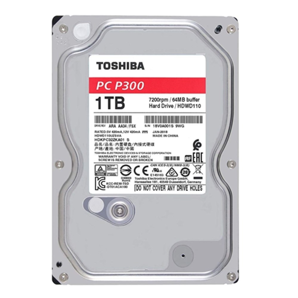 Toshiba P300 HDWD110UZSVA 3.5" 1TB 64MB Cache 7200RPM Sata3 HDD Sabit Disk  En Uygun Fiyata GarajOnline'da | Hafta içi 16:00'ya Kadar Aynı Gün Kargo,  Depo Teslim Seçeneği