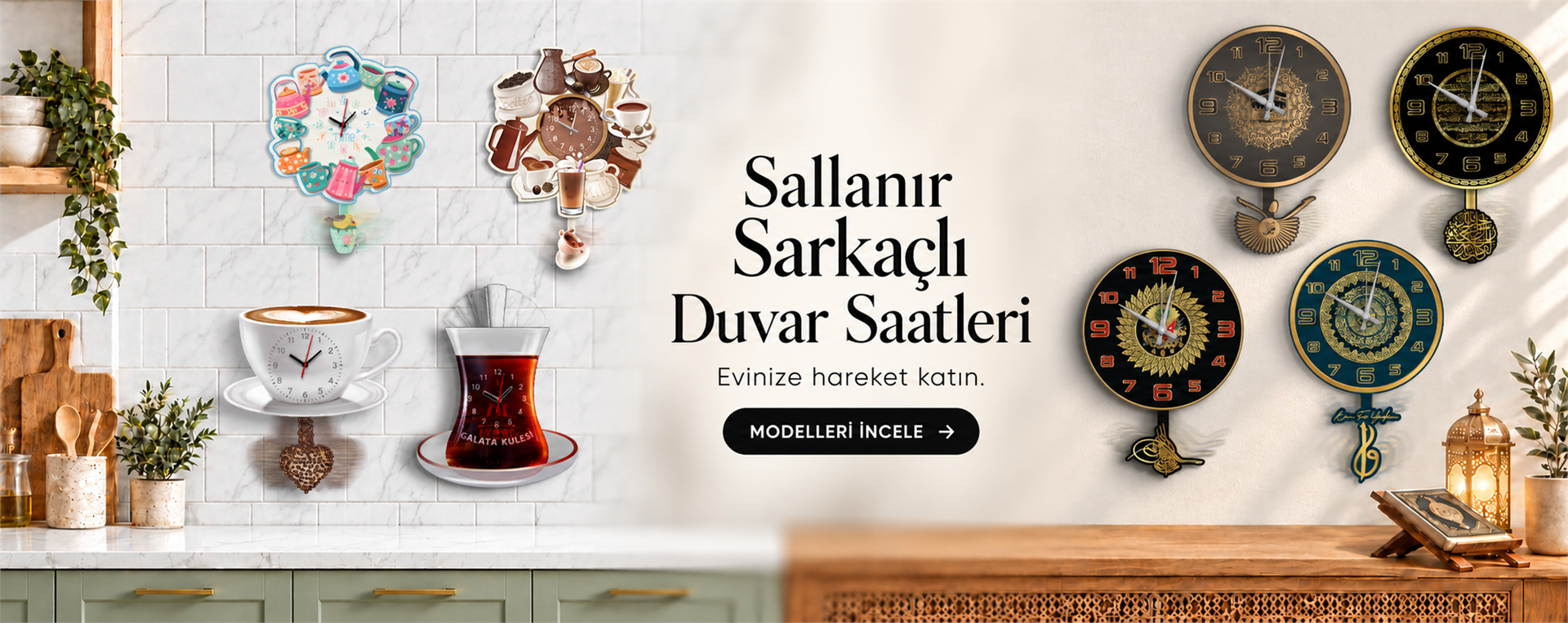 Sallanır Sarkaçlı Duvar Saatleri