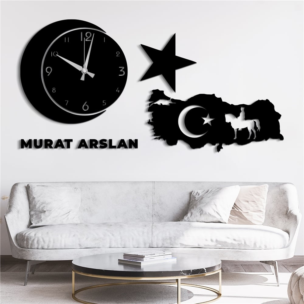 I Love You Kişiye Özel Dekor Saat Set