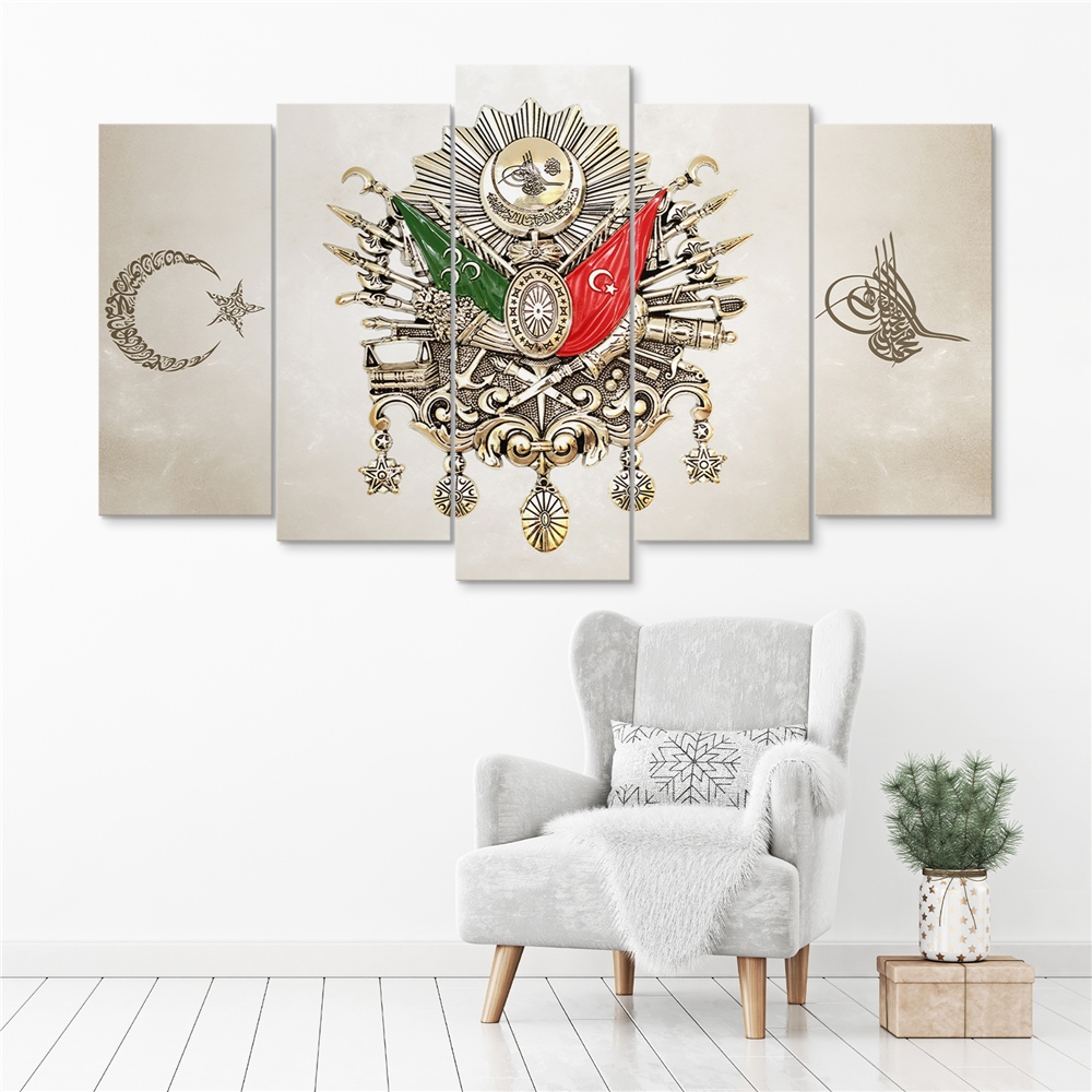 Kreatif 5 Parça Dikdörtgen Tablo