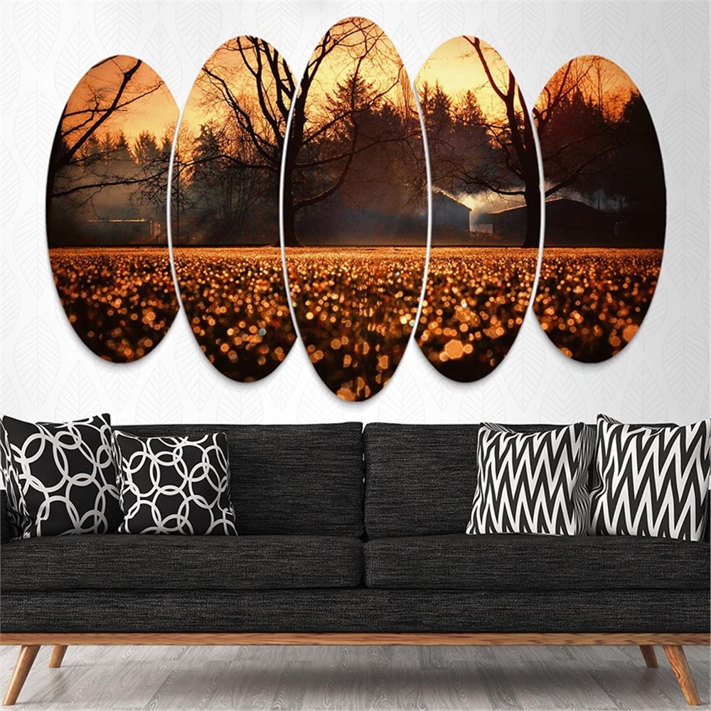 Kreatif 5 Parça Oval Tablo