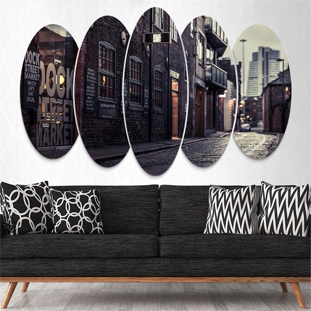 Kreatif 5 Parça Oval Tablo