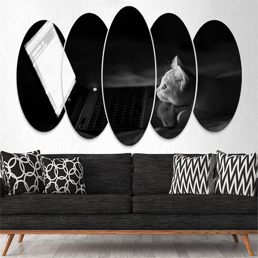 Kreatif 5 Parça Oval Tablo