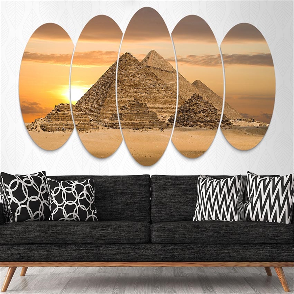 Kreatif 5 Parça Oval Tablo