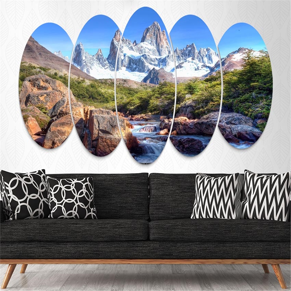 Kreatif 5 Parça Oval Tablo