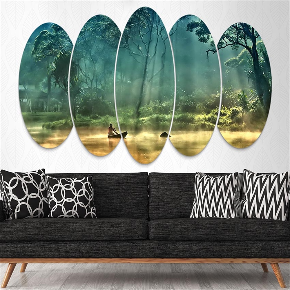 Kreatif 5 Parça Oval Tablo