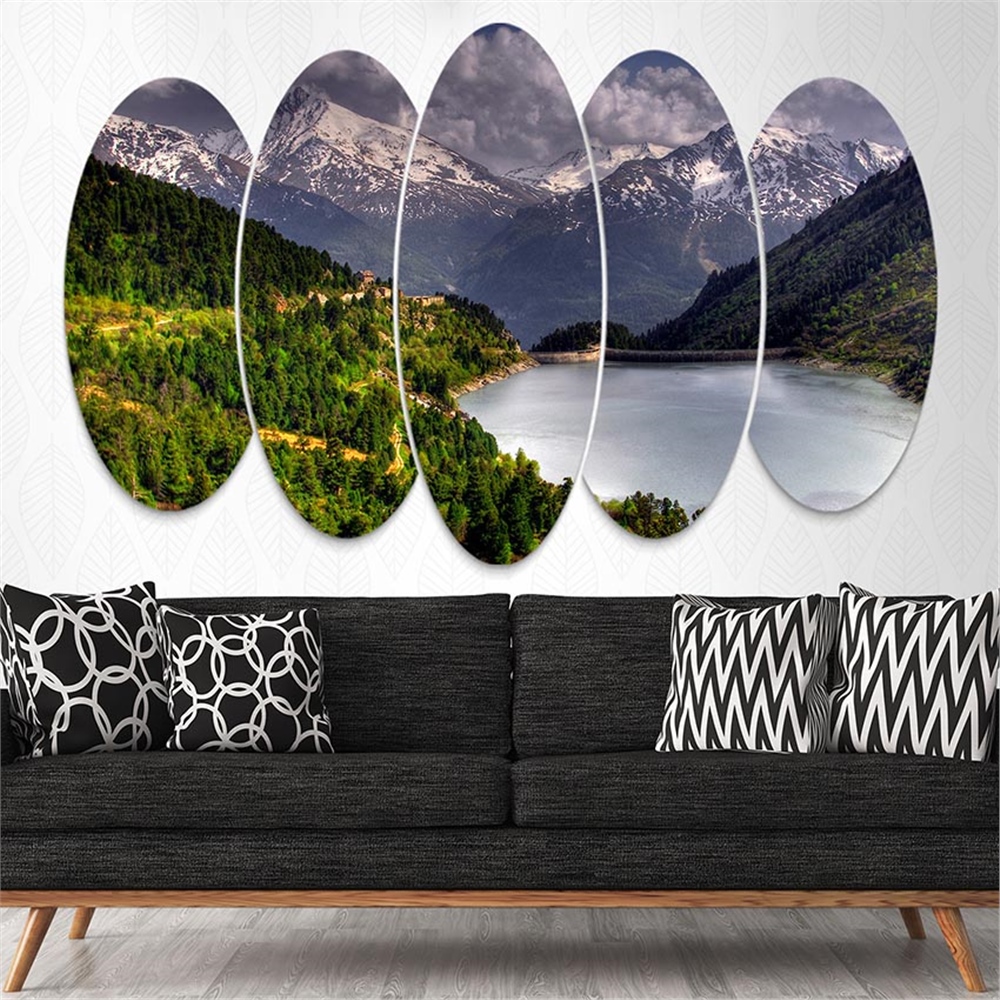 Kreatif 5 Parça Oval Tablo