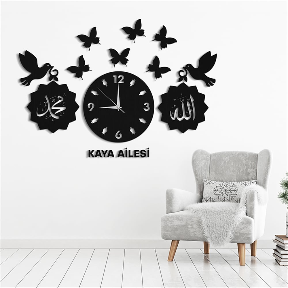 Kuş Kelebek Saat