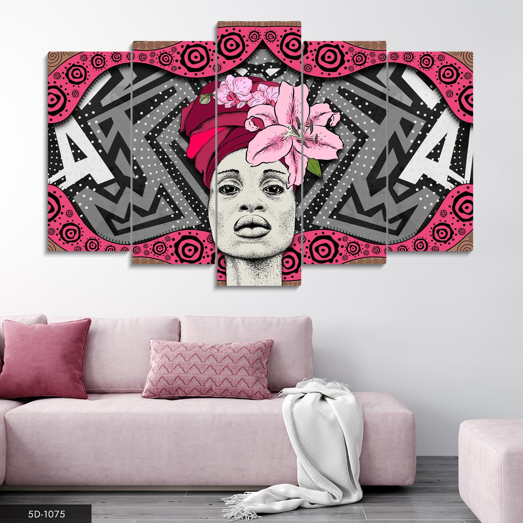 Modern 5 Parçalı Mdf Tablo