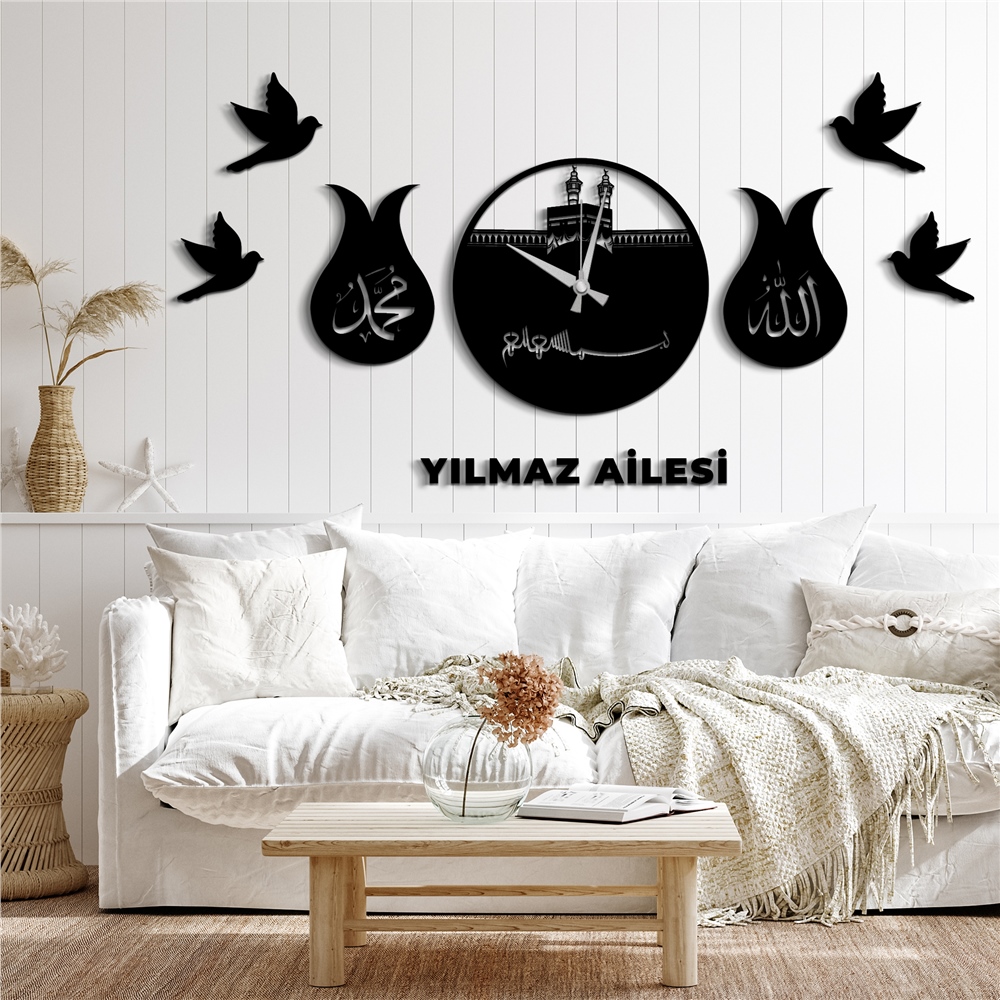 Aşk Meleği Kişiye Özel Dekor Saat Set