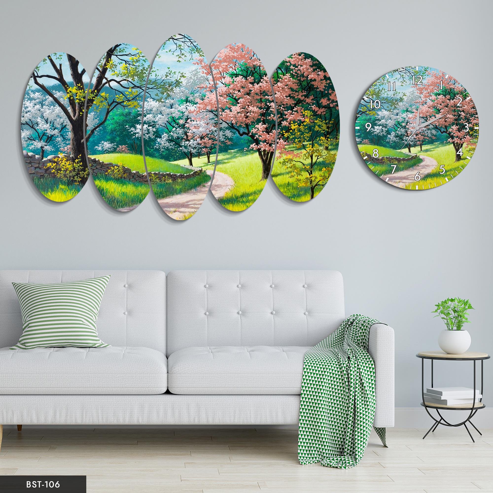 Doğanın Lezzeti MDF Tablo Saatli Set
