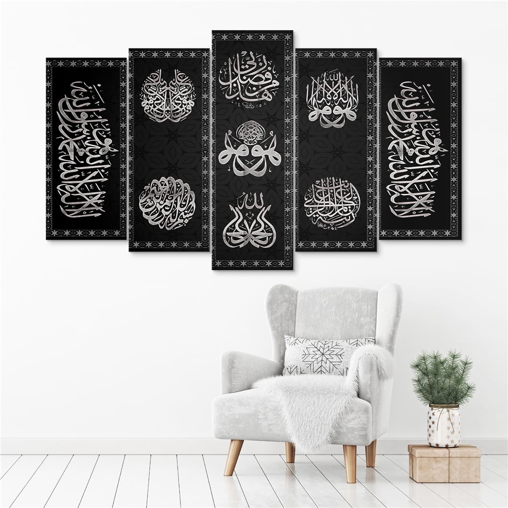 Kreatif 5 Parça Dikdörtgen Tablo