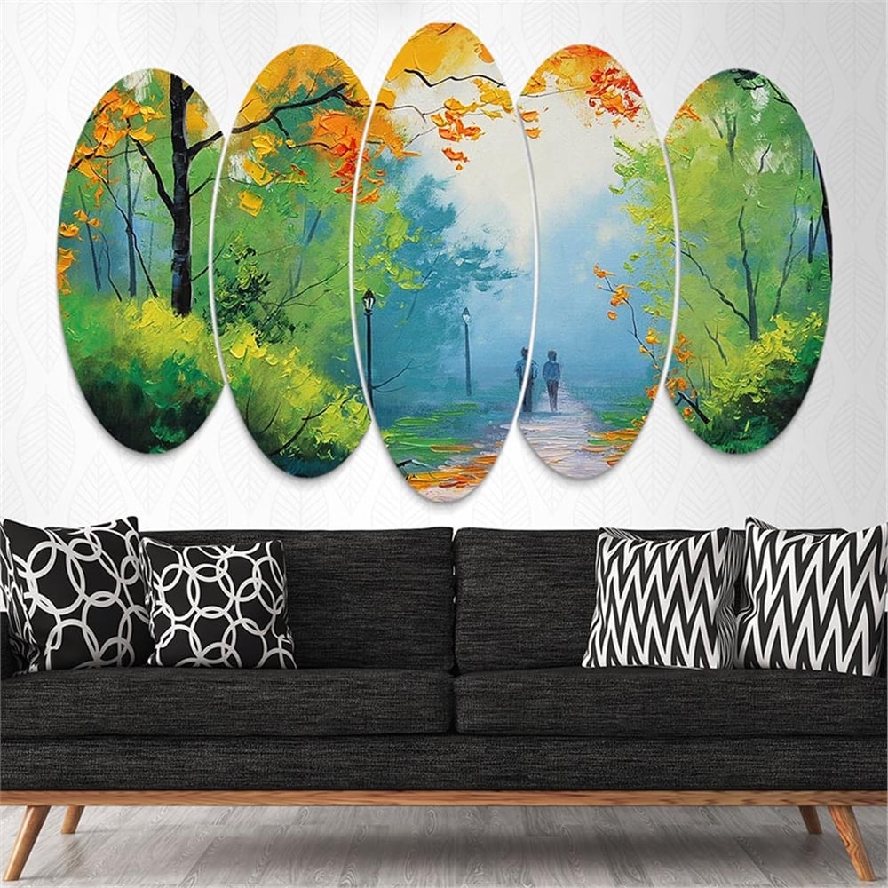 Kreatif 5 Parça Oval Tablo