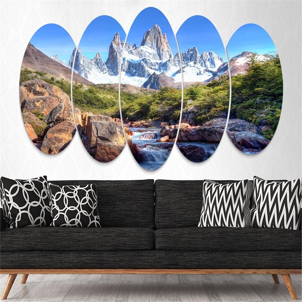 Kreatif 5 Parça Oval Tablo