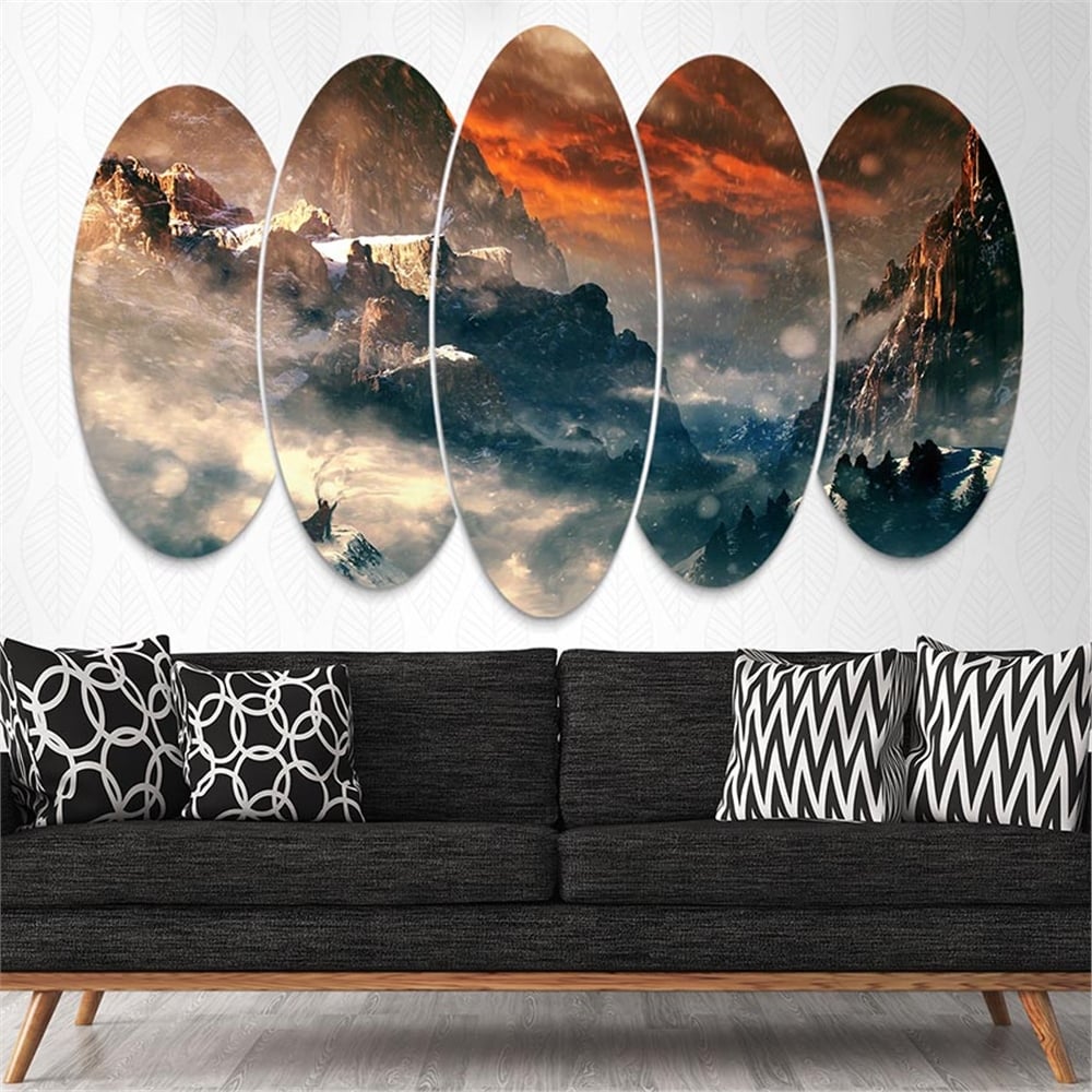 Kreatif 5 Parça Oval Tablo