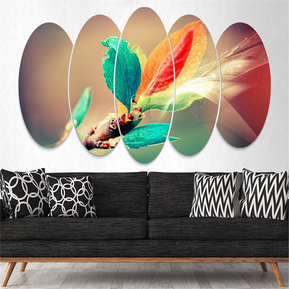 Kreatif 5 Parça Oval Tablo