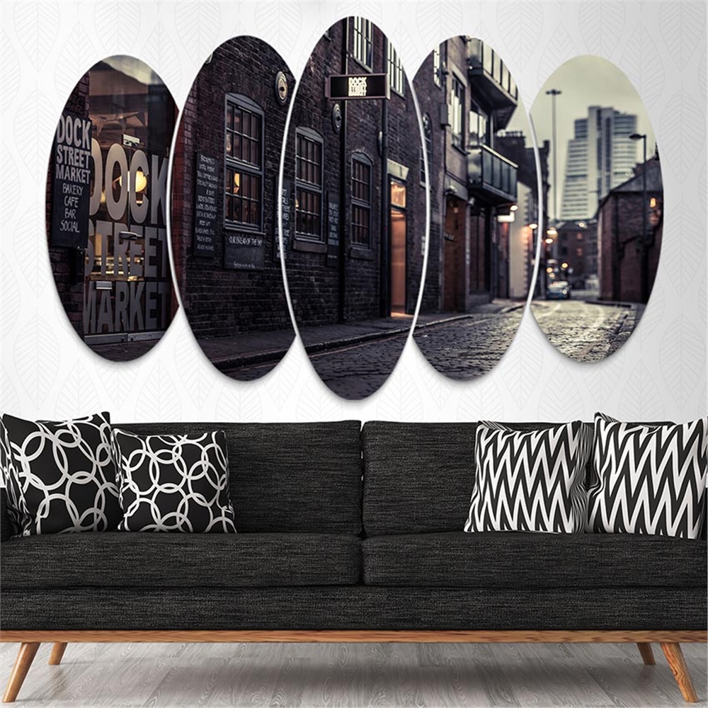 Kreatif 5 Parça Oval Tablo