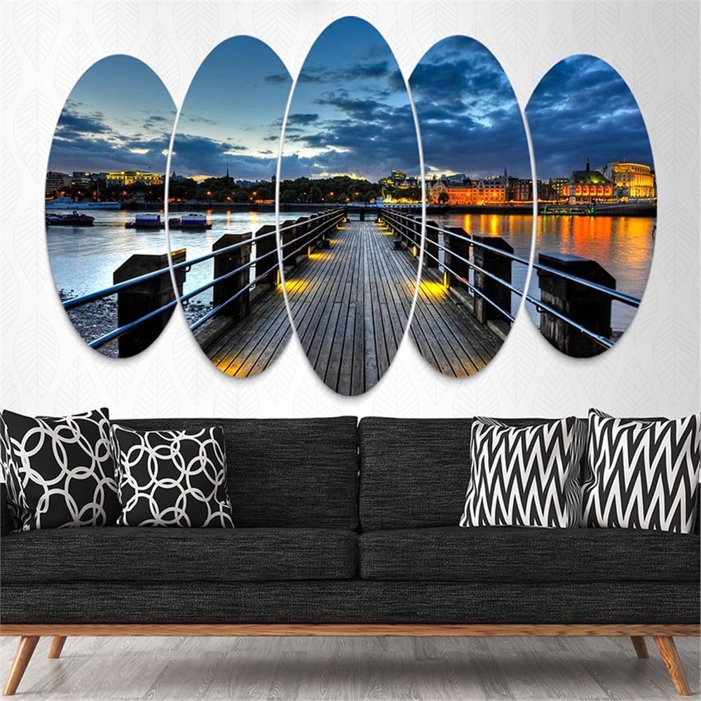 Kreatif 5 Parça Oval Tablo