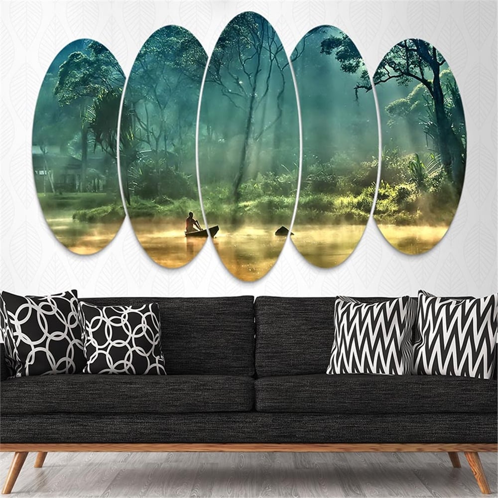 Kreatif 5 Parça Oval Tablo