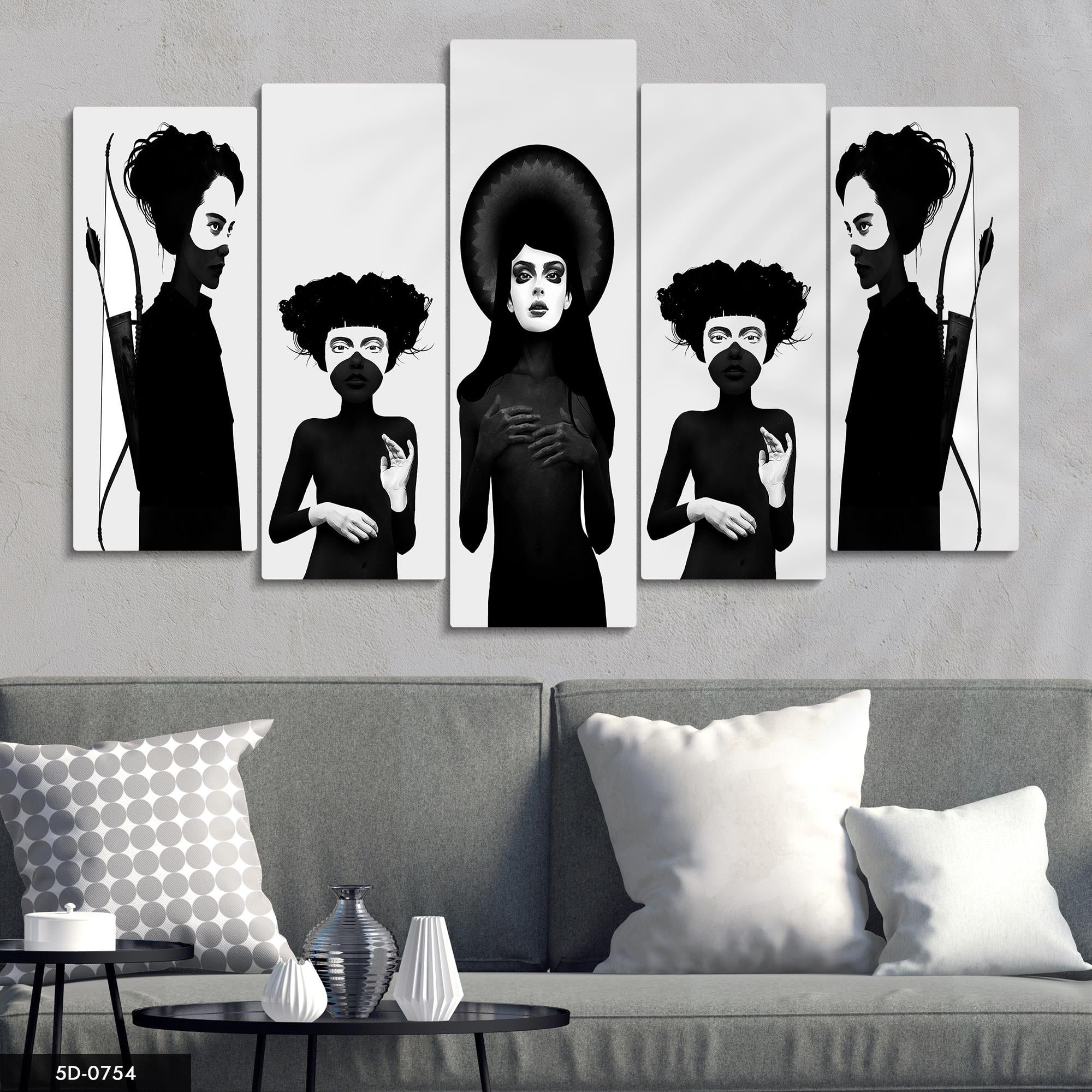 Modern   5 Parçalı Mdf Tablo