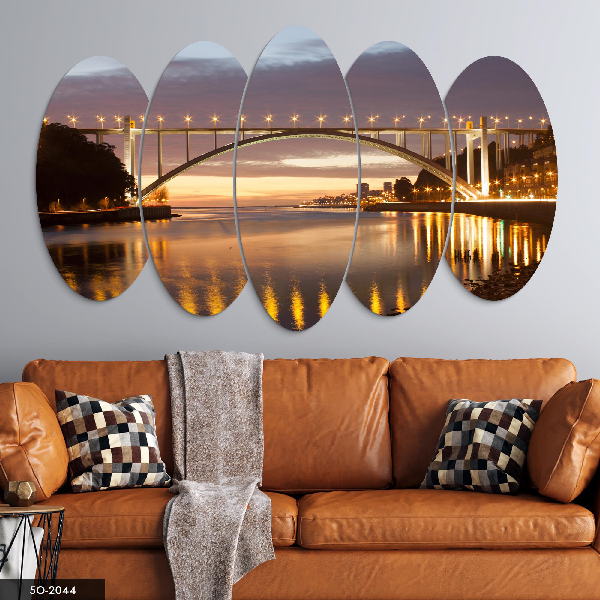 Modern Doğa 5 Parçalı Mdf Tablo