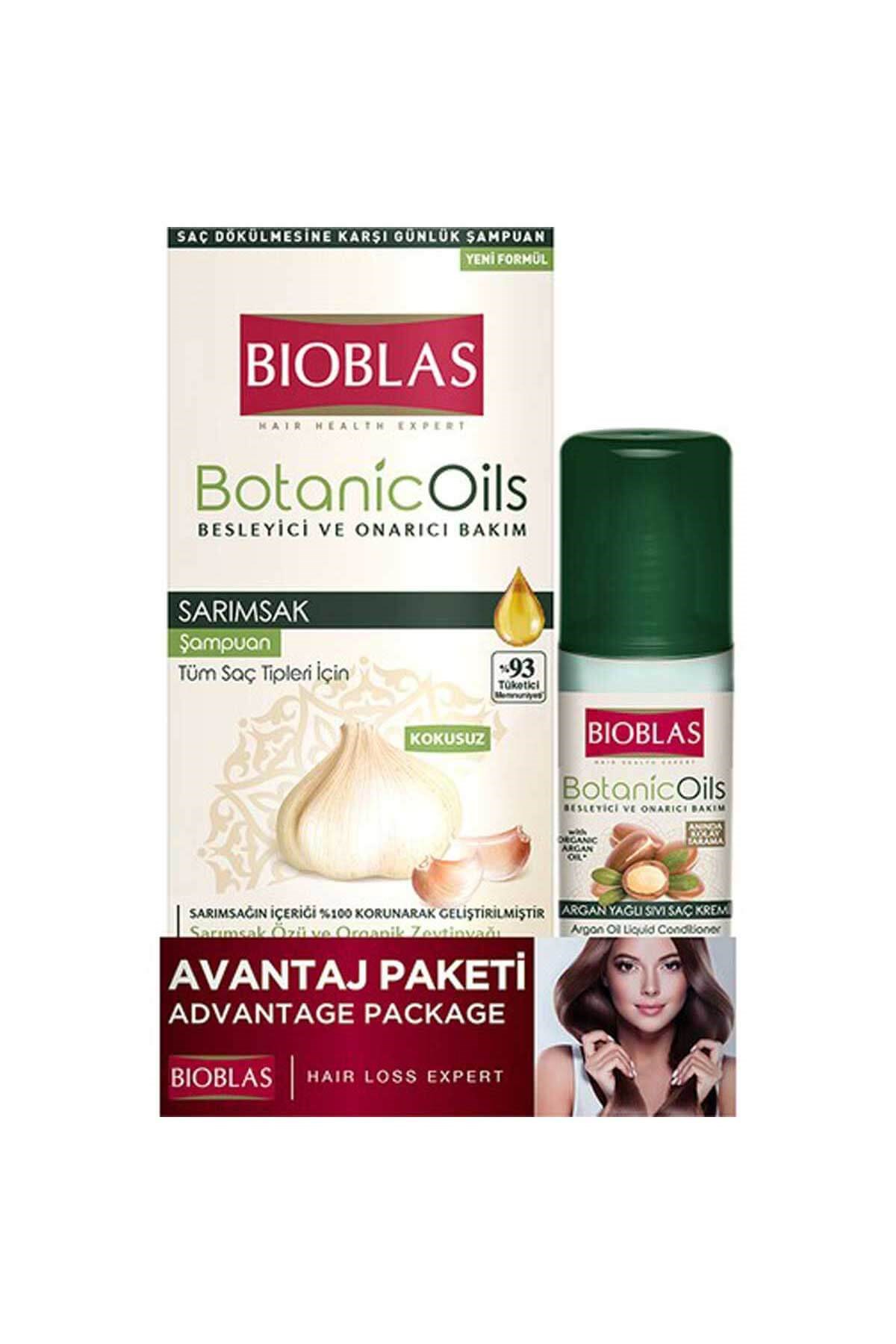Bioblas Botanic Oils Sarımsak Şampuan 360 Ml + Argan Yağlı Sıvı Saç Kremi  200 Ml - Andia