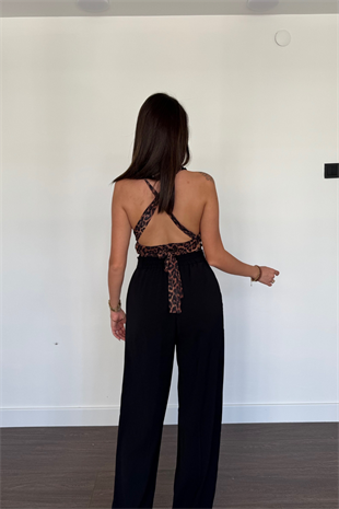 Bağlamalı Bodysuit-Leopar