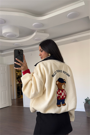 Baskılı Peluş Sweatshirt
