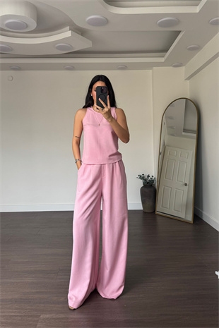 Bluz Pantolon Takım-Pembe