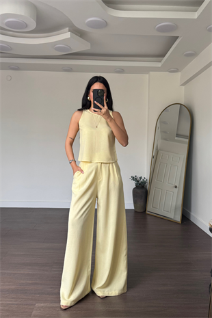 Bluz Pantolon Takım-Sarı