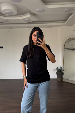 Cs Premium Pamuklu Tişört-Siyah