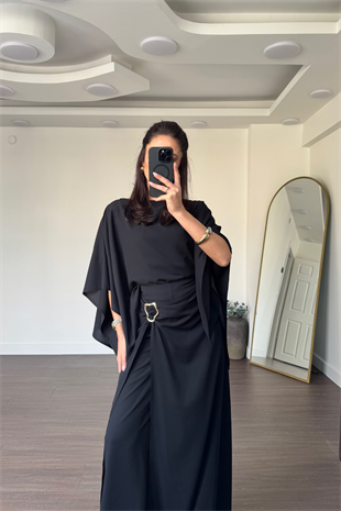 Etek Pantolon Bluz Takım-Siyah