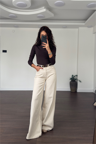 Geniş Paça Jean-Ekru