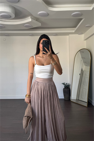 Gold Aksesuar Detaylı Bodysuit-Ekru