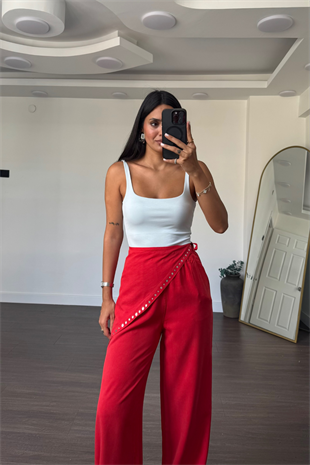 Kare Yaka Kolsuz Bodysuit-Bebe Mavi
